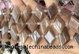 CNG8637 13*20mm - 15*25mm faceted freeform moonstone beads