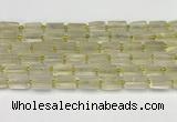 CNG8851 15.5 inches 8*12mm - 10*16mm nuggets matte lemon quartz beads