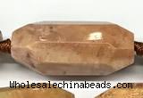 CNG8944 15*30mm - 16*38mm faceted nuggets chrysanthemum agate beads