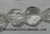 CNG901 15.5 inches 13*15mm – 14*22mm faceted nuggets white crystal beads