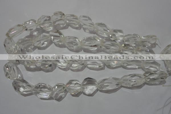 CNG901 15.5 inches 13*15mm – 14*22mm faceted nuggets white crystal beads