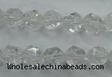 CNG910 15 inches 6mm faceted nuggets white crystal beads