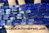 CNL1689 4mm round & 5*10mm - 6*12mm cuboid lapis lazuli beads