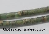CNS07 16 inches 6*8mm cylinder natural serpentine jasper beads