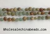 CNS718 15.5 inches 6mm flat round serpentine jasper beads wholesale