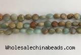 CNS719 15.5 inches 8mm flat round serpentine jasper beads wholesale