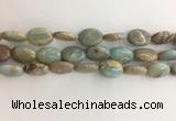 CNS725 15.5 inches 12*16mm oval serpentine jasper beads wholesale