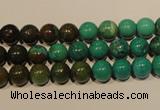 CNT103 15.5 inches 7mm round natural turquoise beads wholesale