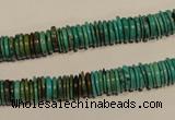 CNT138 15.5 inches 1.5*7.5mm disk natural turquoise beads