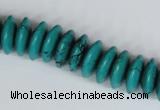 CNT27 16 inches 6*15mm rondelle natural turquoise beads wholesale