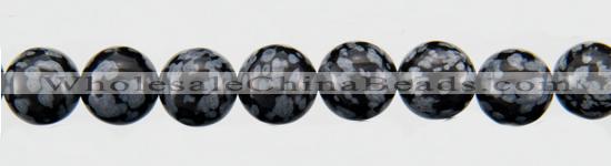 COB23 15 inches 8mm round snowflake obsidian gemstone beads wholesale