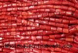 COBS03 15 inches 6*10 - 10*14mm irregular red coral beads wholesale