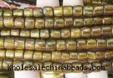 COBS08 15 inches 5*7mm heishi golden coral beads wholesale