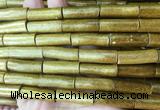COBS12 15 inches 8*22mm tube golden coral beads wholesale