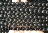 COBS20 15 inches 8mm round black coral beads wholesale