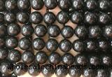 COBS23 15 inches 13mm round black coral beads wholesale