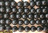 COBS24 15 inches 14mm round black coral beads wholesale