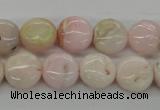 COP07 15.5 inches 13mm flat round natural pink opal beads wholesale