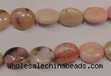 COP1022 15.5 inches 10*12mm oval natural pink opal gemstone beads
