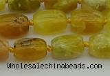 COP1420 15.5 inches 10*14mm drum yellow opal gemstone beads