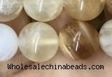 COP1459 15.5 inches 12mm round yellow opal gemstone beads