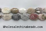COP1498 25*32mm - 27*35mm faceted octagonal natural pink opal beads