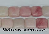 COP161 15.5 inches 12*12mm square pink opal gemstone beads wholesale
