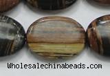 COP217 15.5 inches 22*30mm oval natural brown opal gemstone beads