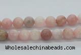 COP24 7mm smooth round natural pink opal beads Wholesale