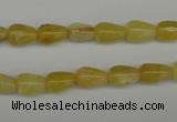 COP337 15.5 inches 6*9mm teardrop yellow opal gemstone beads