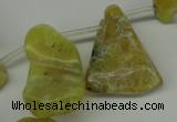 COP349 Top-drilled 12*22mm – 30*44mm freeform yellow opal gemstone beads