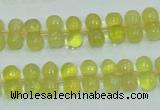 COP354 15.5 inches 6*12mm bone shape yellow opal gemstone beads