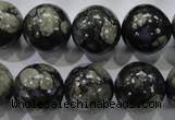 COP457 15.5 inches 16mm round natural grey opal gemstone beads