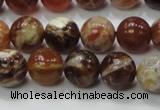 COP503 15.5 inches 12mm round natural red opal gemstone beads