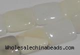 COP915 15.5 inches 15*20mm rectangle natural white opal gemstone beads