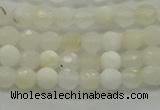 COP930 15.5 inches 4mm faceted round white opal gemstone beads