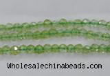 COQ10 16 inches 4mm faceted round dyed olive quartz beads wholesale