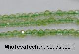 COQ11 16 inches 6mm faceted round dyed olive quartz beads wholesale