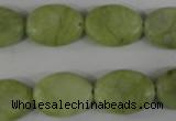 COV127 15.5 inches 13*18mm oval lemon jade beads wholesale