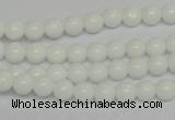 CPB02 15.5 inches 6mm round white porcelain beads wholesale