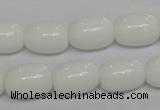 CPB12 15.5 inches 12*16mm drum white porcelain beads wholesale
