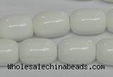 CPB15 15.5 inches 15*20mm drum white porcelain beads wholesale