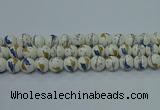 CPB595 15.5 inches 14mm round Painted porcelain beads