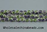 CPB622 15.5 inches 8mm round Painted porcelain beads