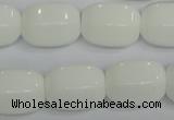 CPB68 15.5 inches 15*20mm drum white porcelain beads wholesale