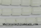 CPB75 15.5 inches 10*14mm column white porcelain beads wholesale