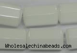 CPB78 15.5 inches 15*25mm column white porcelain beads wholesale