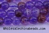 CPC601 15.5 inches 6mm round purple phantom quartz beads