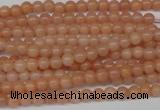 CPE01 15.5 inches 4mm round peach stone beads wholesale