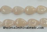 CPI04 15.5 inches 10*14mm flat teardrop pink aventurine jade beads